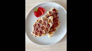 Simple Croffle Recipe  Cara membuat croffle di rumah 🥐🧇 shorts [upl. by Nahtnaoj]