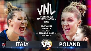 Italy vs Poland  Womens VNL 2024 [upl. by Ibmat]