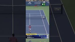 RuudMonfils US Open 2024The best rally of tournament tennis sports highlights tennisfan [upl. by Jarvey781]