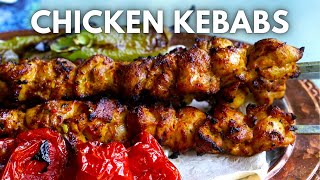 Turkish Chicken Shish Kebab  Succulent Chicken Skewers  ASMR COOKING [upl. by Rugen]