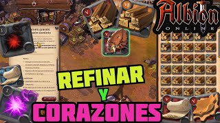 Albion Online  Transporte de Corazones Caerleon  Refinando T6 T5 T4 y T3  Resumen [upl. by Grefe552]