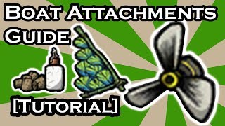 DONT STARVE SHIPWRECKED  FULL BOAT ATTACHMENT GUIDE TUTORIAL [upl. by Jarrow971]