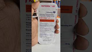 Ketorol DT tablet  Ketorolac Tromethamine 10 mg tablet shorts [upl. by Ailaza]