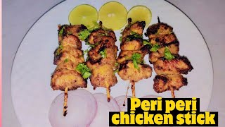 Peri peri chicken stick recipe No oven no grilled at homemade recipe🤗periperichicken chickentikka [upl. by Jedidiah]