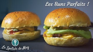 Recette PAINS HAMBURGERS  comment faire des pains burgers buns maison ultra moelleux [upl. by Kev]