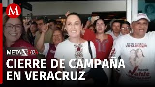 Claudia Sheinbaum arranca gira por Veracruz en entidades que disputan gubernaturas [upl. by Emmanuel]