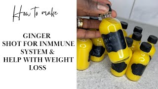 How to make Ginger Shot For straighting Immune Systems day by day amp reduce your blood sugar levels [upl. by Leamhsi195]