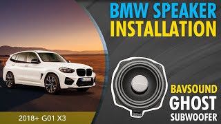 BMW Speaker Installation Supplemental Video  2018 G01 X3  BAVSOUND Ghost Subwoofer [upl. by Waldos151]