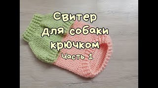 Свитер для собаки крючком часть 1 [upl. by Lanford]