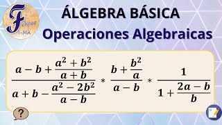 Operaciones combinadas con fracciones algebraicas NIVEL INTERMEDIO [upl. by Imik55]