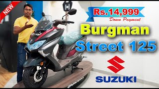 New Color Suzuki Burgman Street Matt Black Details Review Onroad Price Down Payment [upl. by Snevets]