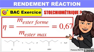 RENDEMENT SYNTHÈSE  Exercice  Terminale [upl. by Dhaf]