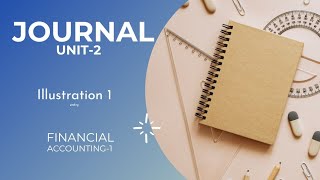 FINANCIAL ACCOUNTING 1 Illustration1for 11th 12th  CH4JOURNAL BCOM Sem1 Journal entries [upl. by Pietra]