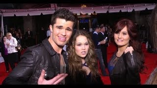 Debby Ryan Spencer Boldman amp Kelli Berglund  Superhero Poses at The Avengers Premiere [upl. by Ykcin256]