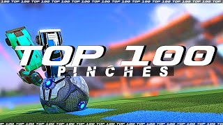 ROCKET LEAGUE TOP 100 PINCHES TRIPLE PINCH BALL GOES BRR ZOOM ZOOM 😲 [upl. by Cassy343]