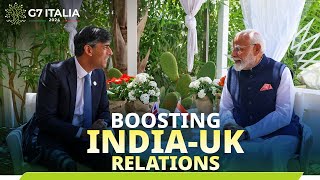 LIVE PM Modi holds bilateral meeting with UK PM Rishi Sunak on the sidelines of G7 Summit [upl. by Corty]