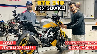 TVS Apache RTR 310 Detailed First Service Experience  Price Modification amp Riding Modes Unlocked [upl. by Cosette]