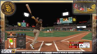 MLB THE SHOW 23  San Diego Padres at Anaheim Angels  World Series Game 5 Tatis162 [upl. by Alrick]