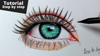 How to Draw Realistic Eye  Step by step for beginners [upl. by Liponis]