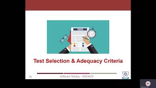 Software Testing  Lecture 24 Test Selection Adequacy Criteria CFGBased Testing [upl. by Jaunita]