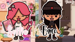 Asthetic Softie💗 VS Emo🖤 Room ideasToca world [upl. by Jerri659]