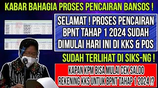 Kabar Bahagia😍 sudah Ada progres pencairan BPNT tahap 1 2024 lewat KKS dan PT Pos pada hari ini❗ [upl. by Nerro]