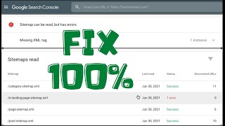 Fix e landing page sitemap xml error in Google Search Console wordpress English Video [upl. by Shyamal935]