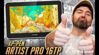 THE 4K Hi Rez artist tablet XP Pen ARTIST PRO16 TP REVIEW [upl. by Airrehs809]