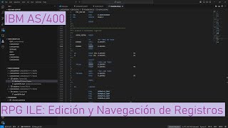 IBM AS400  RPG ILE Edición y Navegación de Registros [upl. by Rettke]