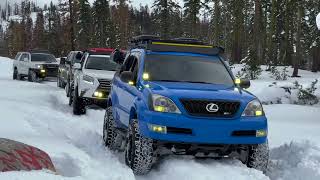 GX470 SNOW WHEELING  Getting STUCK [upl. by Nnaeed308]