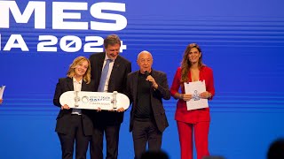 Italian Prime minister unveils World Skate Games ITALIA 2024 [upl. by Akciret177]