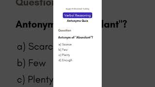 Antonyms Quiz  Day 2  Verbal Reasoning interview reasoning [upl. by Mathur]