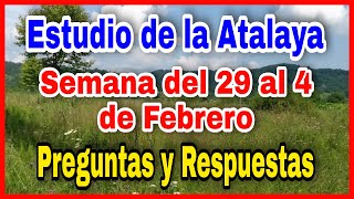 ✅ Estudio de la Atalaya de esta semana del 29 al 4 de febrero  ¿Jehová responde mis oraciones JW [upl. by Rehpotsirk118]