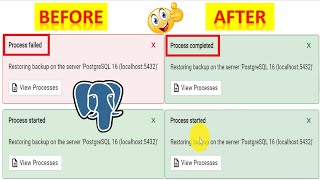 How To Resolve Or Fix Error quotRestoring backup on the server PostgreSQL 16quot Process Failed pgAdmin 4 [upl. by Teragram]