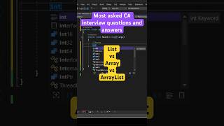 Array vs List vs ArrayList in C shorts coding csharp array arraylist programming [upl. by Jolene134]