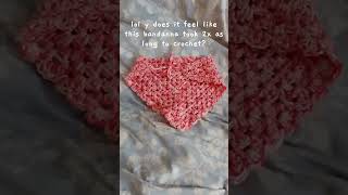 crocheting a bandanna  crochet aesthetic shorts art trending viral  Love For Art TV [upl. by Brawley254]