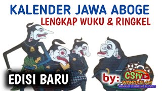 Kalender Jawa Aboge lengkap dengan wuku dan ringkel primbonjawa [upl. by Darci]