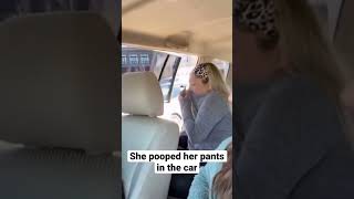 SHE POOPED HER PANTS IN THE CAR shorts [upl. by Ranee]