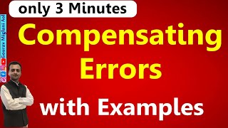 Compensating Errors Class 11  Rectification of Errors  Errors not Affecting the Trial Balance [upl. by Lorna]