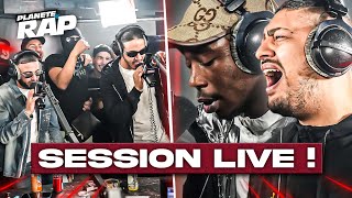 SESSION LIVE avec Djadja Dinaz Fresh LaDouille KRM Merko Mamso PlanèteRap [upl. by Yrram]