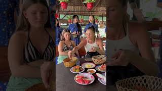 Vietnamese girls singing Vietnamese songs in their traditional Ao Dai which means Long Dress 🇻🇳 [upl. by Olsewski877]