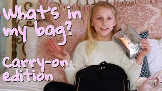 Whats In My Bag  Carryon Edition  Claras World [upl. by Ymmak]