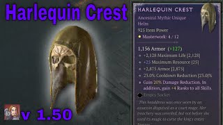 Diablo IV Mythic Uniques  Harlequin Crest Shako Helmv150 [upl. by Haeluj]