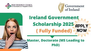 Government of Ireland scholarshipFully funded scholarship for international studentsStudy for free [upl. by Sprague]