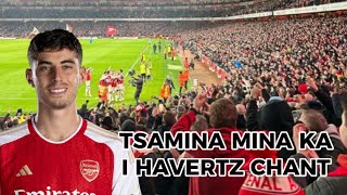 Kai Havertz Chant Arsenal vs Newcastel TSAMINA MINA WAKA WAKA [upl. by Tama588]