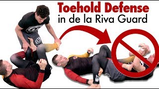 How to Defend the Toehold from de la Riva Guard [upl. by Mehelhteb]