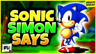 Sonic Simon Says Brain Break Game for Kids [upl. by Dnalevets979]