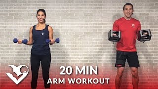 20 Minute Arms Workout at Home with Dumbbells  Biceps and Triceps Arm Workout for Women amp Men [upl. by Yarised644]