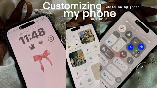 Customise your iPhone 🎀 iOS 18 customization what’s on my phone 🧸🎧 [upl. by Airitak]