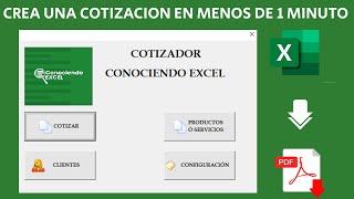 COTIZADOR en Excel Automatizado [upl. by Merv251]